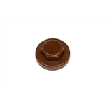 Afdekkap voor sandwichpaneelschroef met ring - CAP-PLA-WS3/8-R8011-NUTBROWN-D16/