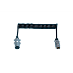 Spiraalkabel met 7-polige aluminium stekker 24 V - SPIRAALLEIDING 7-P. 1X12V/1X2