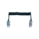 Spiraalkabel met 7-polige aluminium stekker 24 V - SPIRKBL-KLEIN-S-7POL-24V-3M