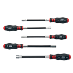 Set schroevendraaiers met flexibele as, 5-delig - SCHROEVENDRAAIER, AS, 5-TLG