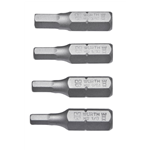 Assortiment inbusbits inch 4-delig - BIT, 25MM, 1/4'', BINNENZESKANT, DUIM