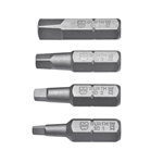 Assortiment vierkante bits 4-delig - BIT, 25MM, 1/4'', 4KT, 1-4