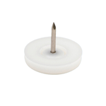 Polyethyleen stoelglijder met stalen nagel - MEUBELGLIJDER KUNST. WIT DIAM. 18MM