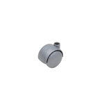Dubbel meubelwiel, draaibaar, kunststof - MEUBELROL PLA ZILVER HARD D35MM 30KG