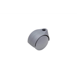 Dubbel meubelwiel, draaibaar, kunststof - MEUBELROL PLA ZILVER HARD D40MM 35KG