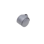 Dubbel meubelwiel, draaibaar, kunststof - MEUBELROL PLA ZILVER HARD D50MM 50KG
