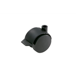 Dubbel meubelwiel, draaibaar, hard - MEUBELROL REM HARD  D50 50KG