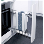 Uittrekb. onderkast 90 gr-KB150mm-handdoekenrail - HANDDOEKHOUDER V KAST INR 150