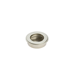Komhandgreep, rond met afschuining - MEUBELGR-ZD-SCHELP-(NI)-MAT-ROND-D35MM