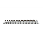 3/8 inch doppen set, 13-delig - 3/8IN DOPSLSET MULTIPROFIEL KLEMLIJST