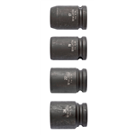 1/2 krachtdoppenassortiment - KRACHTDOPPENSET 1/2"AANSL. 4 DELIG