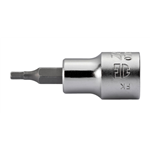 3/8 inch dopsleutel binnenzeskant kort - STEEKSLEUTELINZETSTUK,  3/8'',  3 MM