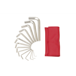 Set inbussleutels, kort, in schuifhouder, 14-delig - HAAKSE STIFTSLEUTEL SET, 14