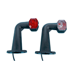 Contourlicht, 90° lamparm, dub. kamer gloeilamp - SUPERPOINT MARKERINGSLAMP ROOD