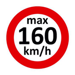 Snelheidssticker voor winterbanden - SNELHSTICKER-MAX-160KM/H