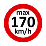 Snelheidssticker voor winterbanden - SNELHSTICKER-MAX-170KM/H