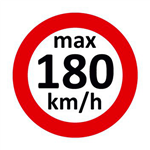 Snelheidssticker voor winterbanden - SNELHSTICKER-MAX-180KM/H