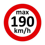 Snelheidssticker voor winterbanden - SNELHSTICKER-MAX-190KM/H
