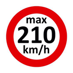 Snelheidssticker voor winterbanden - SNELHSTICKER-MAX-210KM/H