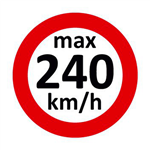 Snelheidssticker voor winterbanden - SNELHSTICKER-MAX-240KM/H