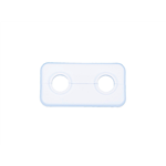 Dubbele rozet - RADPIP-DB-WHITE-D12MM