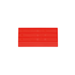 Blanco label met groeven, bebording - LBL-GRVD-RED