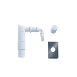 Standaard inbouwwasmachinesifon - DRN-WM-SIPHON-BRICKWALL-STRD-DN40/50