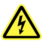 Sticker — Gevaarlijke elektrische spanning (symbool) - GEVAAR VOOR ELECTRISCHE S