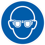 Gebruik oogbescherming (pictogram) - BORD-OOGBESCHERMING-VERPLICHT-200MM