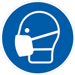 Gebruik een masker (pictogram) - BORD-STOFMASKER-VERPLICHT-200MM