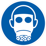 Gebruik adembescherming (pictogram) - BORD-ADEMBESCHERMING-VERPLICHT-200MM