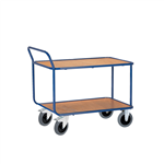 Transporttafel v stalen buizen, verzonken laadvlk - MAGWGN-(2 ETAGES)-1000X700MM