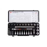 3/8 inch dopsleutel assortiment, 34-delig - DOPSLEUTEL ASSORT.-3/83-EXHEX/TX-34P