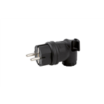 Geaarde haakse stekker - HAAKSERUBBERSTEKKER 230V 10-16A