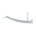 Kabelbeugel, steektype met ingegoten plug - CBLCLIP-PLA-9WIRE-3X1,5SMM-L136MM