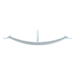 Kabelbeugel, steektype met ingegoten plug - CBLCLIP-PLA-18WIRE-3X1,5SMM-L226MM