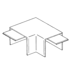 Platte winkelhaak voor installatiekanaal - AY-FLATANGLE-(ID-60X90MM)-WHITE