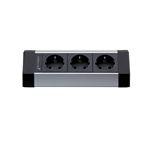 Tafelcontactdoos ST10 - SKT-TBL-ST10-SILVER-2,5MCBL-3PLUG