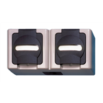 Dubb. ELMO-contactd. horiz., opbouw, vocht. ruimte - SKT-SM-DB-HORIZONTAL-GREY-1