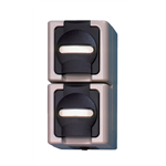 Dubb. ELMO-contactd. vert., opbouw, vocht. ruimte - SKT-SM-DB-VERTICAL-GREY-16A-