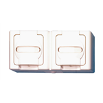 Dubb. ELMO-contactd. horiz., opbouw, vocht. ruimte - SKT-SM-DB-HORIZONTAL-WHITE-