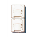 Dubb. ELMO-contactd. vert., opbouw, vocht. ruimte - SKT-SM-DB-VERTICAL-WHITE-16A