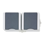 Contactd. dubb. horiz. opbouw, vochtige ruimte - SKT-SM-DOUBLE-HORIZONTAL-GREY-1