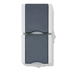 Dubbele contactdoos vert., opbouw, vochtige ruimte - SKT-SM-DOUBLE-VERTICAL-GREY