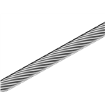 DIN 3053 roestvast staal blank A4 1 x 19 - WREROP-DIN3053-A4-1X19-D10