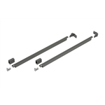 Rechth. plintset NP Scala v. houten achterwand - TB-RAILINGSET RECHT-NP SCALA-ST