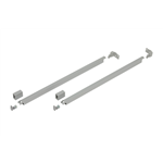 Rechth. plintset NP Scala v. houten achterwand - TB-RAILINGSET RECHT-NP SCALA-SI