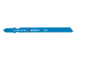 Wurth Decoupeerzaagblad, metaal - DECOUPEERZAAGJES METAAL 75MM/3,0MM 5ST. - 0608116104061    1