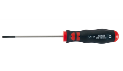 Wurth Sleufkopschroevendraaier ronde kling smal - SCHROEVENDRAAIER,  GLEUF, 0, 8X4MM - 061323174 060    1