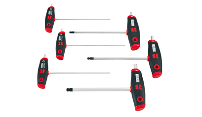 Wurth T-greep binnenzeskant ZEBRA set 6-delig - T-GREEP, BINNENZESKANT, 6-TLG - 061391306 064    1
